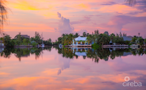 Canal Front Home On Open Water Basin